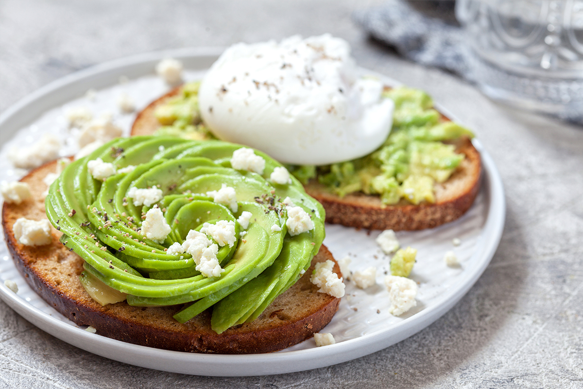 Tostada de aguacate